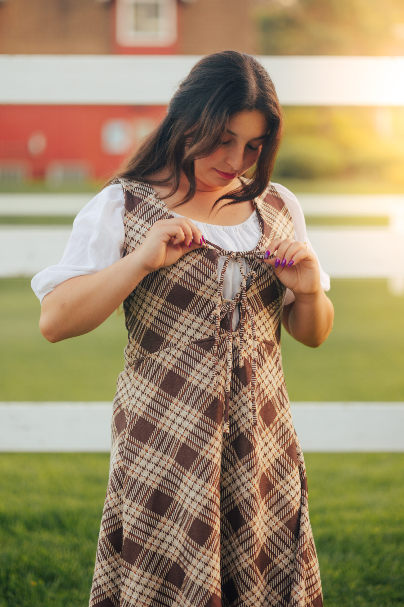 Simone  Plaid Fall Midi Dress  Style Ari